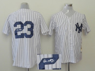 Autographed MLB New York Yankees -23 Don Mattingly White Stitched Jersey