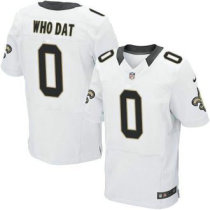 Nike New Orleans Saints -0 Who Dat White NFL Elite Jersey