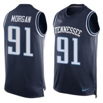Nike Tennessee Titans -91 Derrick Morgan Navy Blue Alternate Stitched NFL Limited Tank Top Jersey