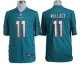 Nike Dolphins -11 Mike Wallace Aqua Green Team Color Stitched NFL Game Jersey