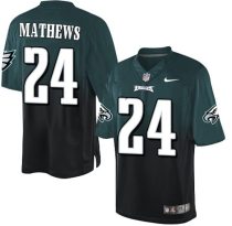 Nike Eagles -24 Ryan Mathews Midnight Green Black Stitched NFL Elite Fadeaway Fashion Jersey