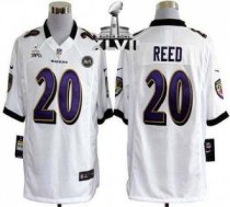 Nike Ravens -20 Ed Reed White Super Bowl XLVII Stitched NFL Game Jersey