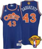 Cleveland Cavaliers -43 Brad Daugherty Blue CAVS Throwback The Finals Patch Stitched NBA Jersey