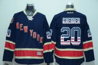 New York Rangers -20 Chris Kreider Navy Blue USA Flag Fashion Stitched NHL Jersey