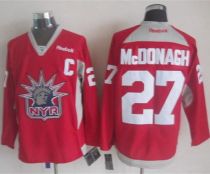New York Rangers -27 Ryan McDonagh Red Statue of Liberty Practice Stitched NHL Jersey