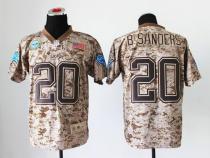Nike Detroit Lions #20 Barry Sanders Camo Men's Stitched NFL New Elite USMC Jersey