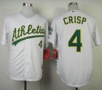 Oakland Athletics #4 Coco Crisp White Cool Base Stitched MLB Jersey