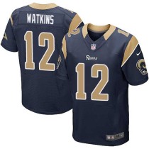 Nike Rams -12 Sammy Watkins Navy Blue Team Color Stitched NFL Elite Jersey