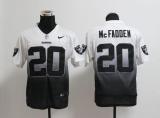 Nike Oakland Raiders #20 Darren McFadden White Black Men's Stitched NFL Elite Fadeaway Fashion Jerse