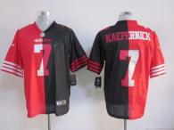 Nike San Francisco 49ers -7 Colin Kaepernick Black Red Mens Stitched NFL Elite Split Jersey