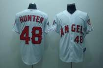 Los Angeles Angels of Anaheim -48 Torii Hunter Stitched White Cool Base MLB Jersey
