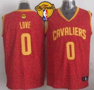 Cleveland Cavaliers -0 Kevin Love Red Crazy Light The Finals Patch Stitched NBA Jersey