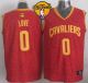 Cleveland Cavaliers -0 Kevin Love Red Crazy Light The Finals Patch Stitched NBA Jersey
