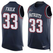 Nike Patriots -33 Kevin Faulk Navy Blue Team Color Stitched NFL Limited Tank Top Jersey