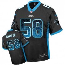 Nike Carolina Panthers -58 Thomas Davis Sr Black Team Color Stitched NFL Elite Drift Fashion Jersey