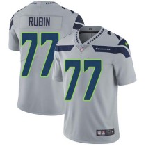 Nike Seahawks -77 Ahtyba Rubin Grey Alternate Stitched NFL Vapor Untouchable Limited Jersey