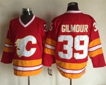 Calgary Flames -39 Doug Gilmour Red CCM Throwback Stitched NHL Jersey