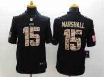 Nike Bears -15 Brandon Marshall Black NFL Limited Salute to Service Jersey
