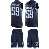 Titans -59 Wesley Woodyard Navy Blue Alternate Stitched NFL Limited Tank Top Suit Jersey