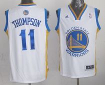 Revolution 30 Golden State Warriors -11 Klay Thompson White Stitched NBA Jersey