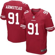 Nike San Francisco 49ers #91 Arik Armstead Red Team Color Men‘s Stitched NFL Elite Jersey