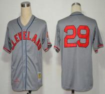 Mitchell And Ness 1948 Cleveland Indians -29 Satchel Paige Grey Stitched MLB Jersey
