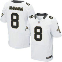New Orleans Saints -8 Archie Manning White NFL Elite Jersey