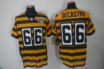 Nike Pittsburgh Steelers #66 David DeCastro Yellow Black Alternate 80TH Throwback Men's Stitched NFL