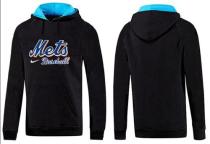 New York Mets Pullover Hoodie Black Blue