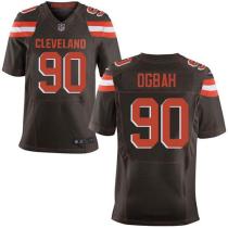 Nike Browns -90 Emmanuel Ogbah Brown Team Color Stitched NFL New Elite Jersey