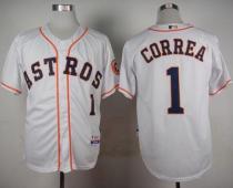 Houston Astros #1 Carlos Correa White Cool Base Stitched MLB Jersey