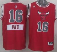 Chicago Bulls -16 Pau Gasol Red 2014-15 Christmas Day Stitched NBA Jersey