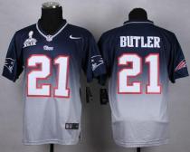 Nike New England Patriots -21 Malcolm Butler Navy Blue Grey Super Bowl XLIX Mens Stitched NFL Elite