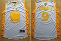 Golden State Warriors -9 Andre Iguodala White Gold No Stitched NBA Jersey