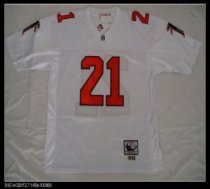 Mitchell And Ness Falcons 21 Deion Sanders White Throwback Stitched NFL Jersey