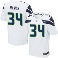 Nike Seattle Seahawks #34 Thomas Rawls White Men's Stitched NFL Elite Jersey