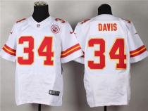 Nike Kansas City Chiefs #34 Knile Davis White Men's Stitched NFL Elite Jersey