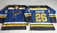 St Louis Blues -26 Paul Stastny Light Blue Home Stitched NHL Jersey