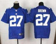 Nike New York Giants #27 Stevie Brown Royal Blue Team Color Men's Stitched NFL Elite Jersey