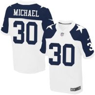 Nike Dallas Cowboys #30 Christine Michael White Thanksgiving Throwback Men's Stitched NFL Elite Jers