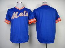 Mitchell And Ness New York Mets Blank Blue Throwback Stitched MLB Jersey