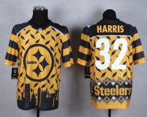 Nike Pittsburgh Steelers #32 Franco Harris Gold Men's Stitched NFL Elite Noble Fashion Jersey