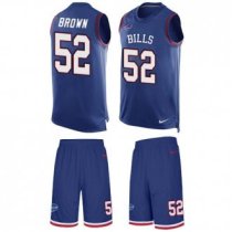 Bills #52 Preston Brown Royal Blue Team Color Stitched NFL Limited Tank Top Suit Jersey