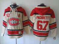 Montreal Canadiens -67 Max Pacioretty Cream Sawyer Hooded Sweatshirt Stitched NHL Jersey