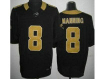 Nike New Orleans Saints 8 Archie Manning Black Elite Jerseys