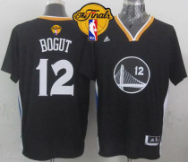 Golden State Warriors -12 Andrew Bogut Black New Alternate The Finals Patch Stitched NBA Jersey