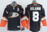 Anaheim Ducks -8 Teemu Selanne Black Third Stitched NHL Jersey