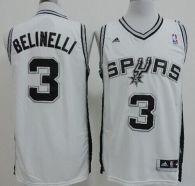 Revolution 30 San Antonio Spurs -3 Marco Belinelli White Stitched NBA Jersey
