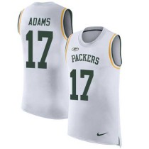 Nike Packers -17 Davante Adams White Stitched NFL Limited Rush Tank Top Jersey