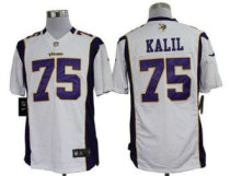 Nike Vikings -75 Matt Kalil White Stitched NFL Limited Jersey